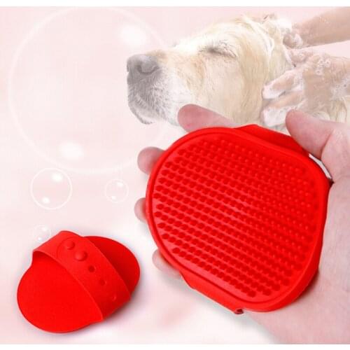 Pet Grooming Comb Rubber massage brush Pet Dog Cat Shower Bath Brushes Gloves Brush Comb Pet Clean Grooming Tools For Dogs Cats