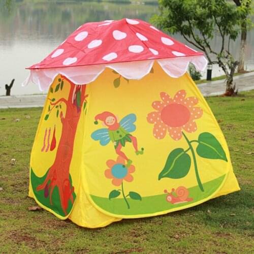 Cute Play Tent for Boys - Mushroom House Playhouse - Kids Up Tent Toy for Indoor/Outdoor Fun Play