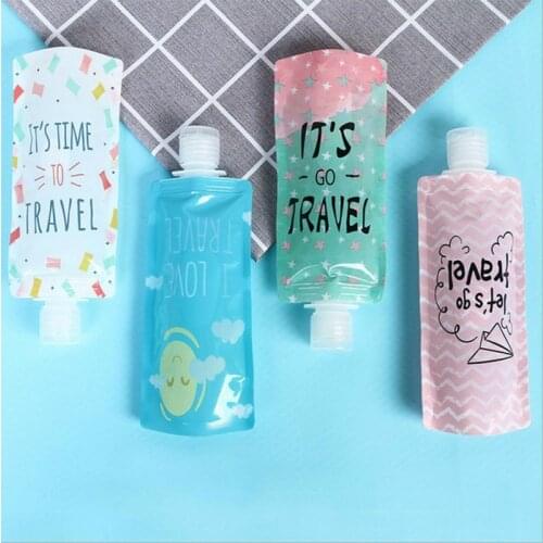 100ml Liquid Dispensing Bag Shampoo Storage Bag Candy Color Lotion Packing Bottles Squeeze Travel Makeup Container Portable
