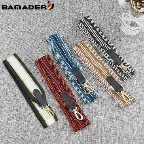 BAMADER Canvas Ethnic Bag Shoulder Strap Women Wide Crossbody Bag Strap National Style Luxury Designer Accessories for Handbags