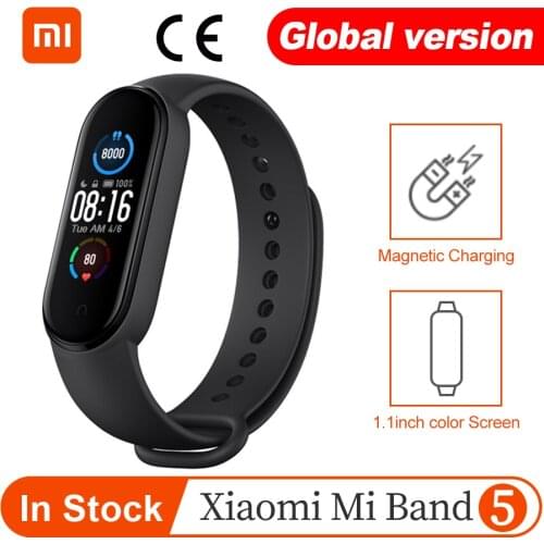 Global Version Xiaomi Mi Band 5 Smart Bracelet Color AMOLED Screen Smartband Fitness Traker Bluetooth Sport Waterproof Bracelet