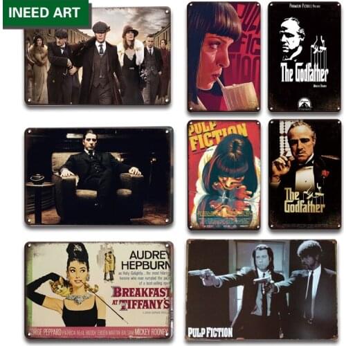 Vintage Movie Poster Metal Tin Sign Retro Decorative Wall Stickers Iron Plate Home Decoration Art Wall Plaque Room Decor