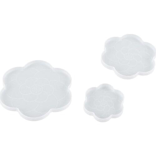 Cherry Blossom Desktop Decorations Epoxy Resin Mold Tray Coaster Silicone Mould