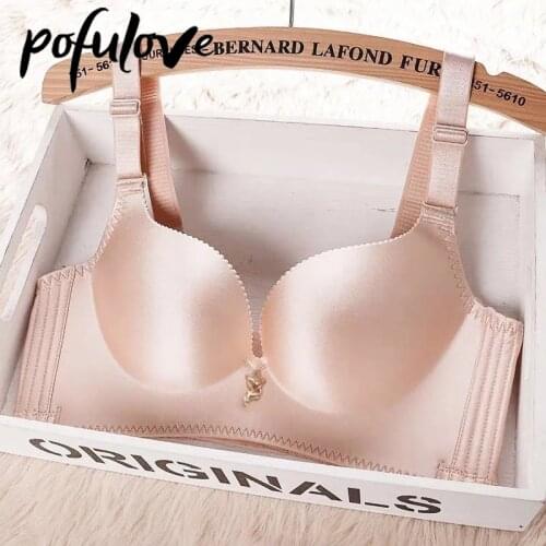 Seamless Push Up Bra for Women Gathered Wire Free Brassiere Solid Sexy Bras Plus Size Bralette Female Lingerie Underwear New