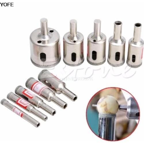 10pcs Diamond tool drill bit hole saw set for glass ceramic marble 6mm-32mm