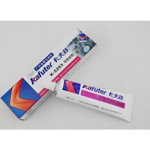 2Pcs kafuter 80g k-5203 LED thermal conductive silicone CPU bonding adhesive thermal paste coefficient 1.2 white