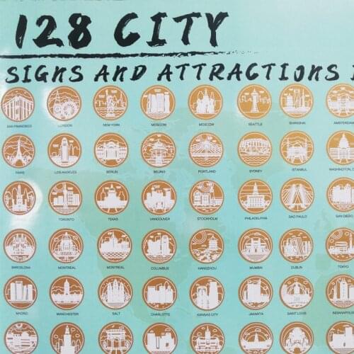 2 Pcs/set 57.5*41.7cm Map Personalized Map Creative Decoration Wall Stickers School Office Stationery Supplies