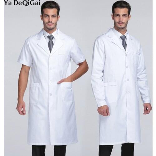 2020 Unisex lab Coat Spa uniform Slim Workwear Uniform Beauty Salon Workwear health Service scrubs Coat White lab coat wholesale
