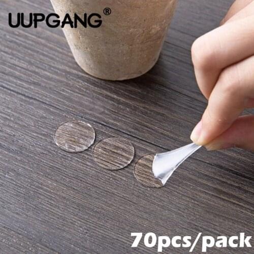 70pcs 2cm Round Double Sided Magic Adhesive Tape Waterproof Acrylic Small Film Sticker No Trace Strong Tape Dot Glue Hook Pad