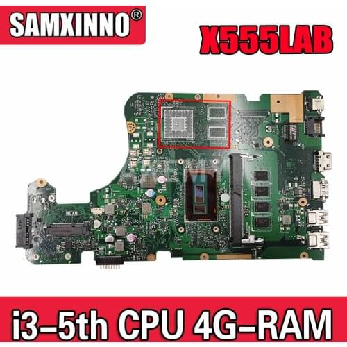 Akemy New! X555LAB mianboard For Asus X555LA X555LAB Laptop motherboard With i3-5010U CPU 4GB RAM DDR3L