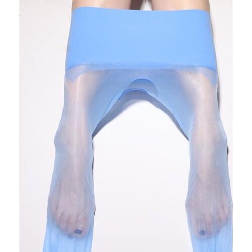 Aurora Series Open Crotch Oil Shiny Tights Women Sexy Ultra Thin Transparent Stockings Glossy Seamless Nylon Pantyhose
