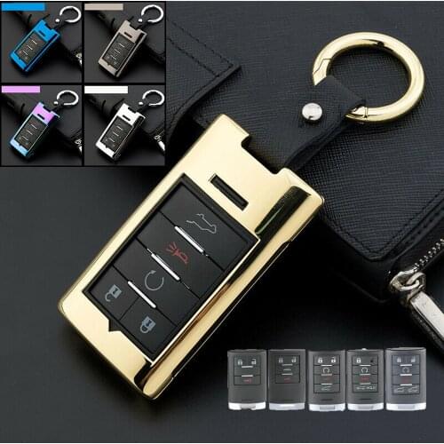 Zinc Alloy Remote Start Car Key Fob Case Cover Holder Auto Accessories Fit For CADILLAC Escalade CTS XTS DTS SLS 2019 2020
