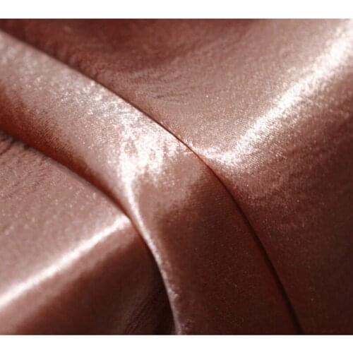 CF571 1meter Pink Orange Luster Glossy Ripple Texture Stretch Good Drape Fashion Satin Cloth Women Dress Suit Shirt Fabrics