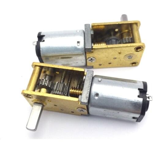 N20 Motor Worm Gear DC 3V 6V 12V Low Speed Reducer 4rpm To 381rpm PWM Electric 12 Volt Reversed For DIY Smart Model Robot 3D Pen