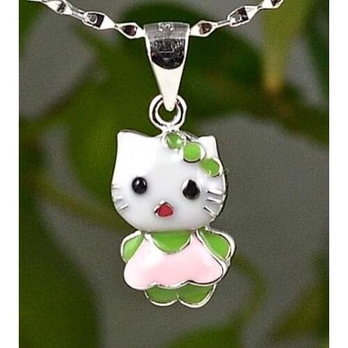 Guarantee Plain 925 Sterling Silver, Cat pendant 22mm, 2.2g, PE1448