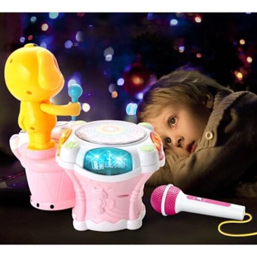 Toys Hand Clap Drum Dogs Music Dance Drum With Microphone Baby Toys Intelligence Development Story With Light Christmas Gifts