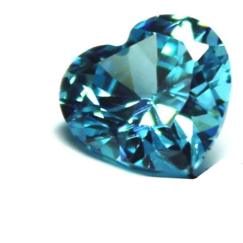 Joanlyn Aquamarine Heart Shape Faceted Gemstone Heart Shaped Cut Aquamarine Gem Multiple Sizes to Choose C47A