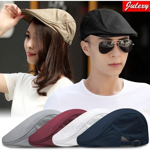 Large Size Beret Male Spring And Summer Peaked Cap Female Simple Wild Casual Avant-garde Hat Male British Painter Hat