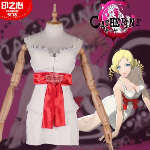 Hot Sale Game Catherine Cosplay Costumes Fashion Sexy Ice Silk Pajamas Dress Sleepwear Uniform XS-XL Or Custom-Make Any Size