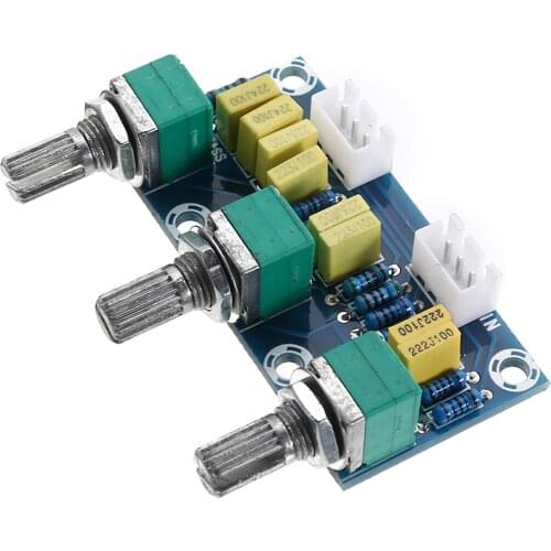 Mayitr 1pc XH-M802 Passive Tone Board 2 Channel Volume Bass Treble Control Preamplifier Module For Tool Parts