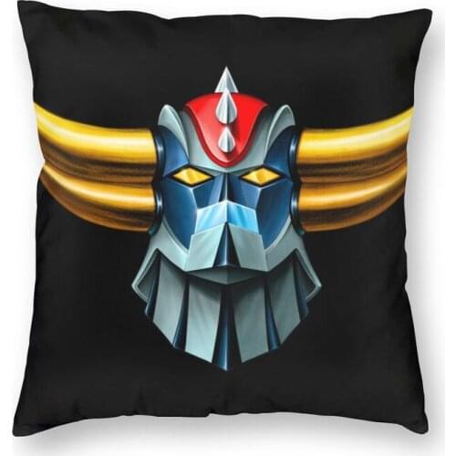 UFO Robot Grendizer Goldorak Cushion Cover 40x40cm Decoration Printing Mazinger Z Throw Pillow for Living Room Two Side