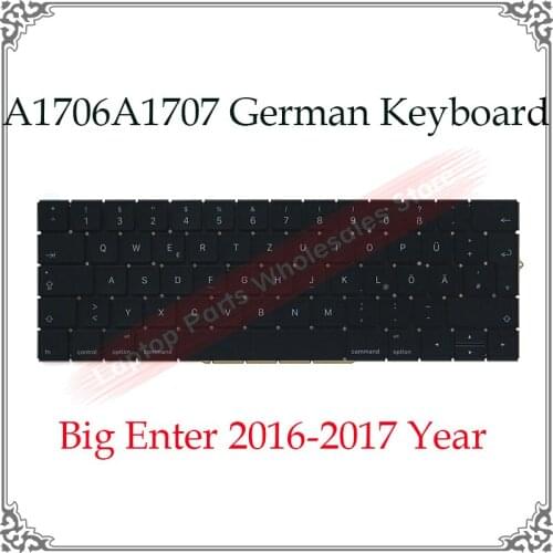 German Keyboard Backlight A1707 A1706 2016 2017 For Macbook Pro Retina 13.3 Inch 15.4 Inch German UK Layout Keyboard Replacement