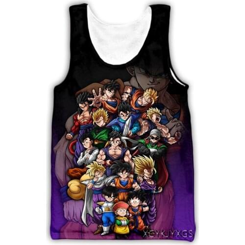 New Men/Women 3D Printed Dragon Ball Z Casual Vest Fashion Streetwear Men Loose Sporting Tank Top D12