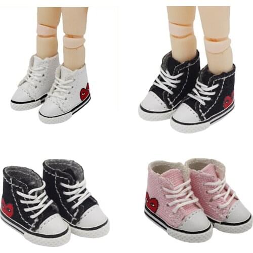 New OB11 Lovely casual cute canvas sneakers sports leisure doll shoes Fit For Obitsu, GSC, YMY 1/12 BJD doll shoes accessories