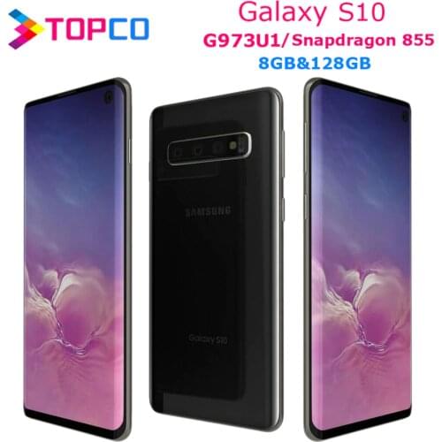 Samsung Galaxy S10 G973U G973U1 Original Unlocked Mobile Phone Snapdragon 855 Octa Core 6.1" 16MP&12MP 8GB RAM 128GB ROM NFC