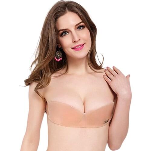 Push Up Sexy Invisible Strapless Breast Paste Silicone Strip Complexion Breast Patch Evening Dress Low-cut Backless Breast Patch