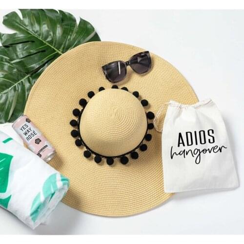 Bridal party dAdios bag personalized bachelorette favor custom groomsman party gift welcome bag hangovers Bags emergency kit bag