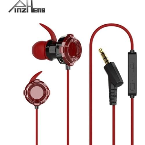 PINZHENG Wired Earphone For iPhone Xiaomi Huawei Samsung Phone Microphone Headset 3.5mm Gaming In-ear Sport Earphone Headset