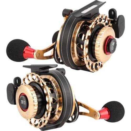 Raft Fishing Reel 8+1BB 3.6:1 Gear Ratio Fishing Wheel Left Right Hand All Metal Raft Wheel With Magnetic Auto Line Out Device