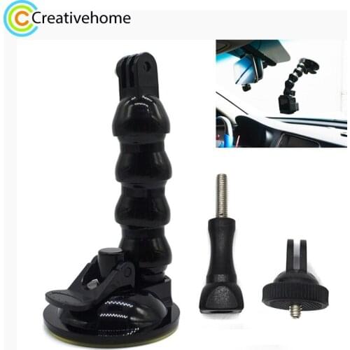 Hose Snake Arm Car Sucker Four-section Universal Suction Cup+Phone Clip for GoPro Hero 5 Session /for Xiaoayi/ AKASO EK5000