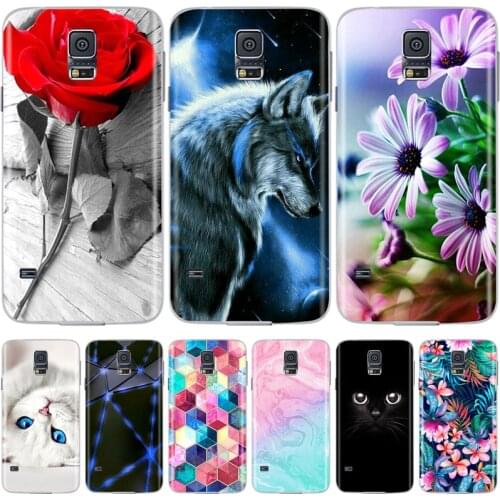 Silicone Case For Samsung Galaxy S5 Mini Case Cute Pattern Soft TPU Phone Case For Samsung Galaxy S5 S 5 Back Cover Bumper Coque