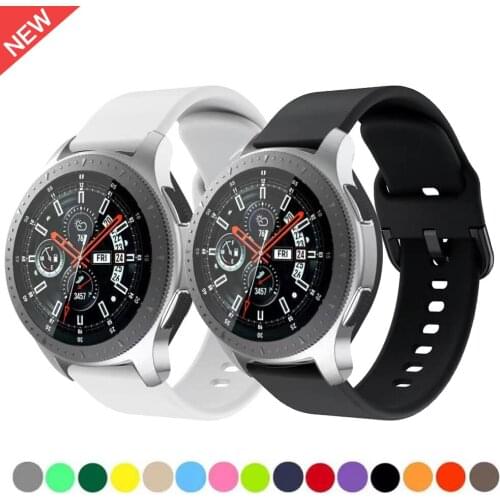 22mm 20mm Silicone strap for Samsung Galaxy watch3 46mm/Active2 42mm/Amazfit Bip color watch buckle for Huawei watch GT GT2 band