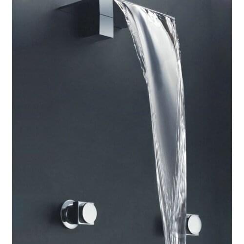 Waterfall Faucet Three Sets of Simple Style in-Wall Basin Mixer Bathtub Faucet Water Tap Mixer Taps Modern Faucets LT-301B