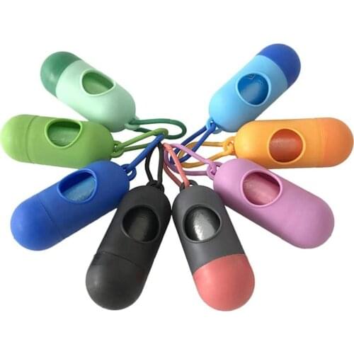 Pet Dog Waste Bag Dispenser Dog Poop Pickup Bags Holder Plastic Garbage Carrier Case 15 Roll Poop Bags Cleaning Supplies