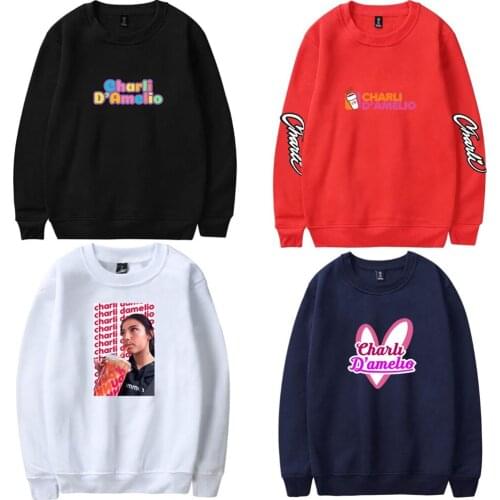 Hot Charli D'Amelio Damelio Sweatshirt Ice Coffee Splatter Print Addison Rae Hoodies Pullover Unisex Harajuku Hooded Tracksuit