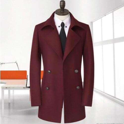 High quality casual woolen coat men double breasted overcoat mens cashmere coat casaco masculino inverno erkek england autumn