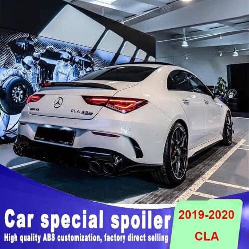 High quality Carbon spoilers for benz CLA C118 CLA Class W118 2019 2020 CLA250 CLA200 CLA220 high quality ABS spoiler DIY color