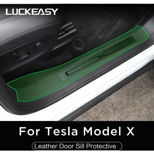 LUCKEASY for Tesla Model X 2017-2021 hide Front and rear door Anti Kick Pad Protection Side Edge Film Protector Stickers