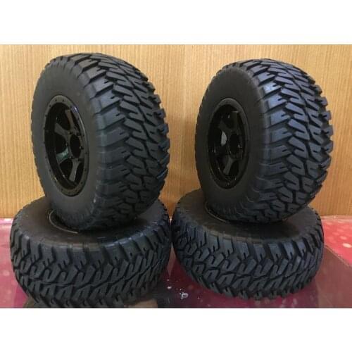 1/10 Short Course Black wheel tire set for 1/1010SC SC-A10 A10 VKAR Hobao 10SC Team C slash 4PCS