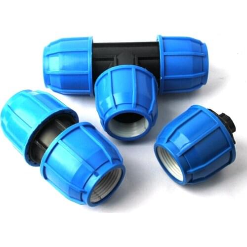 1pc 63mm PE Water Pipe Connectors Farm Agricultural Irrigation System Water Supply Tube Fittings Water Garden Quick Connector