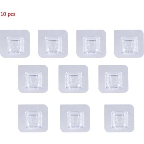 10 pcs Double-sided Adhesive Wall Hooks Waterproof Oilproof Self Adhesive Hooks