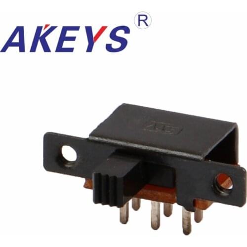10PCS SK-22F24 2P2T Double pole double throw handle heights 5mm slide switch side insert 6 pin SK-22F39