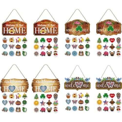 12pcs Special Shaped Drill Christmas Partial Diamond Painting Point Drill Magnetic Sticker Luminous Christmas Hanging Painting