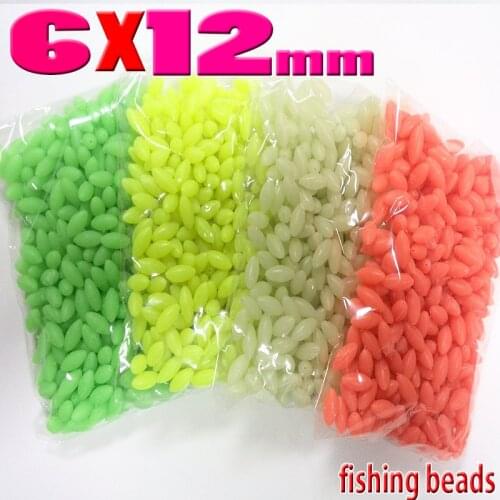 2018 NEW SOFT fishing OVAL beads LURE accessories size:6mm*12mm quantity:600pcs/lot hole diameter:1.5mm