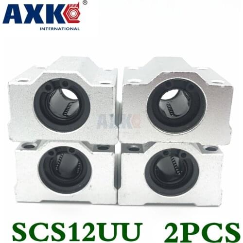 2019 Thrust Bearing Axk 2pcs Sc12uu Scs12uu Linear Motion Ball Bearings Slide Block Bushing For 12mm Shaft Guide Rail Cnc Parts