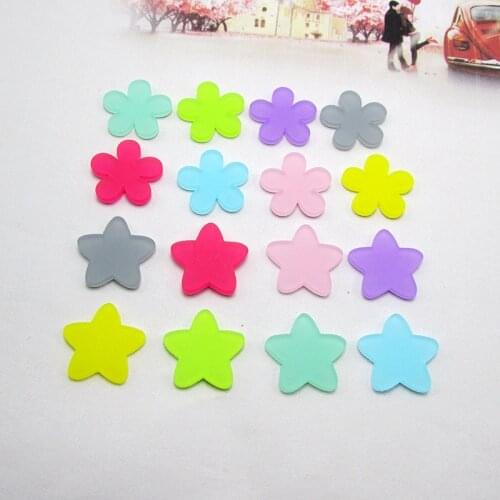 32pcs/lot 2cm Acrylic Flower Decoration Crafts Cabochon Flatback Scrapbooking For Embellishments Kawaii DIY Accessories